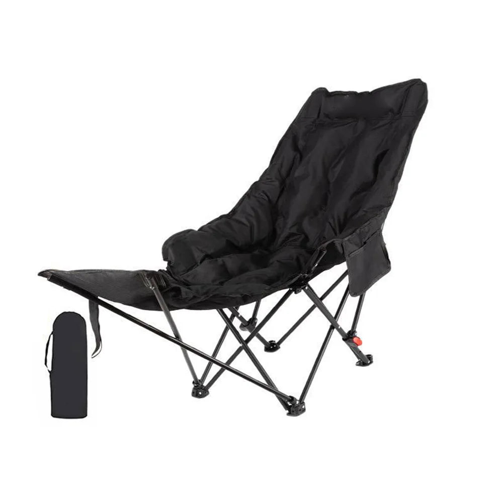 Outdoor Recliner Padded Chair With Storage Bag.