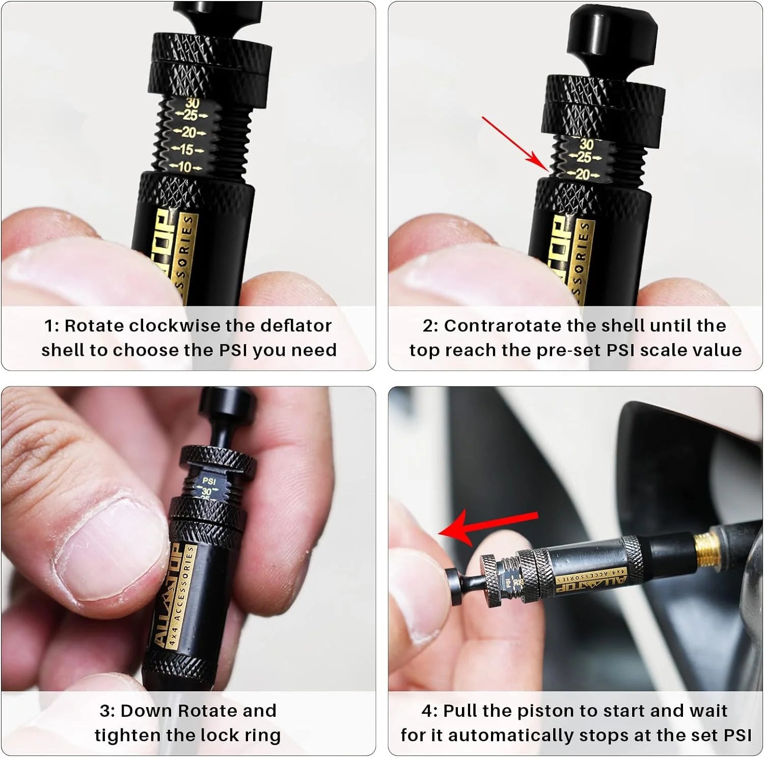 Auto-Stop Tire Deflator Valve Kit