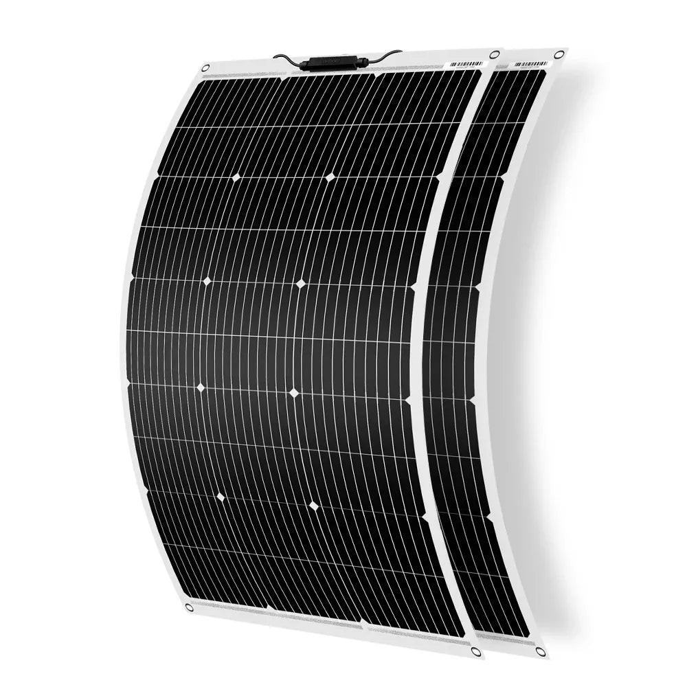 DOKIO 18V 100W Flexible Solar Panel Complete With 12V Battery Charging Controller