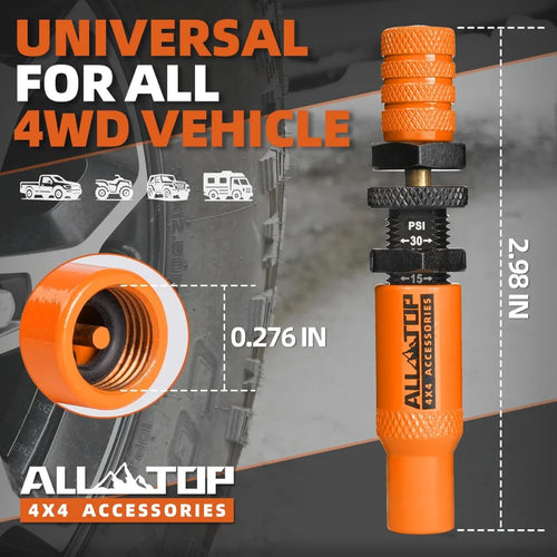 ALL-TOP 2 Gen Adjustable Auto-Stop Tire Deflator Valve Kit