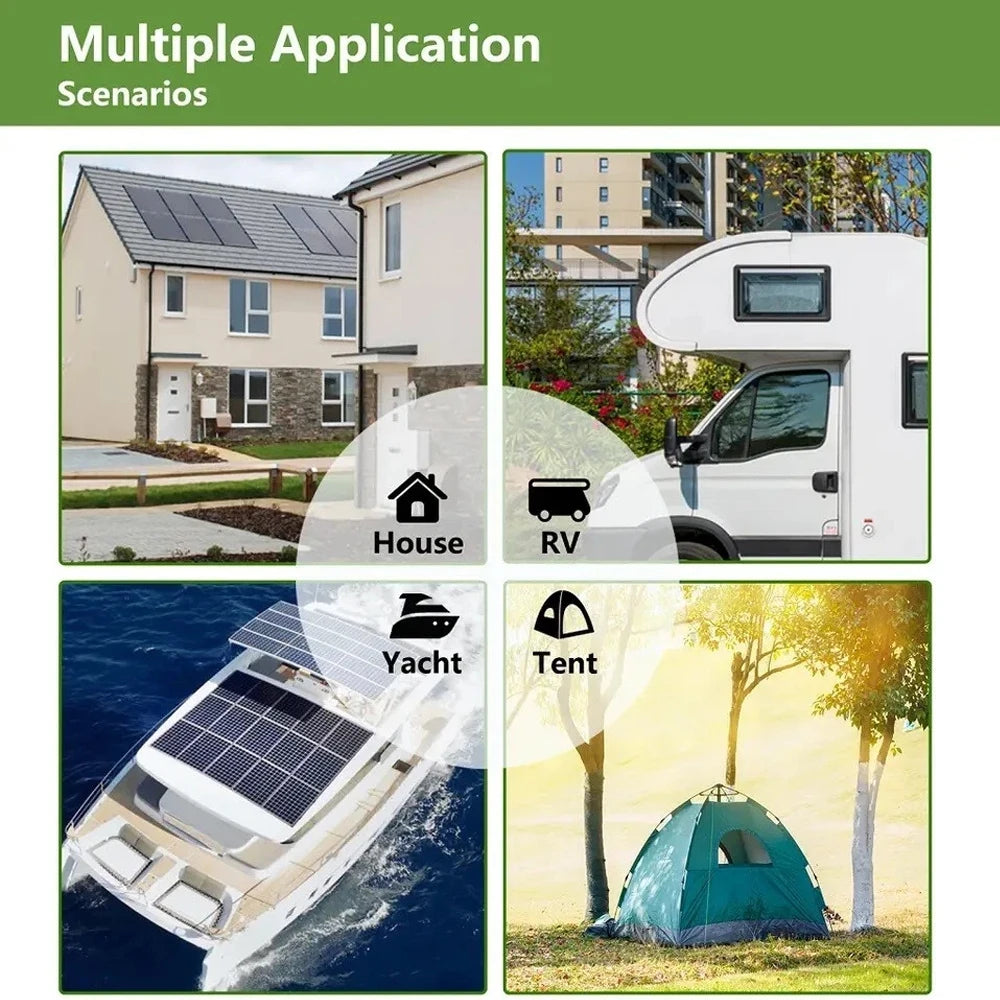 200W 18V Flexible Solar Panel Module 18V High Efficiency Battery Charger Module Waterproof Monocrystalline Boat Car RV Marine