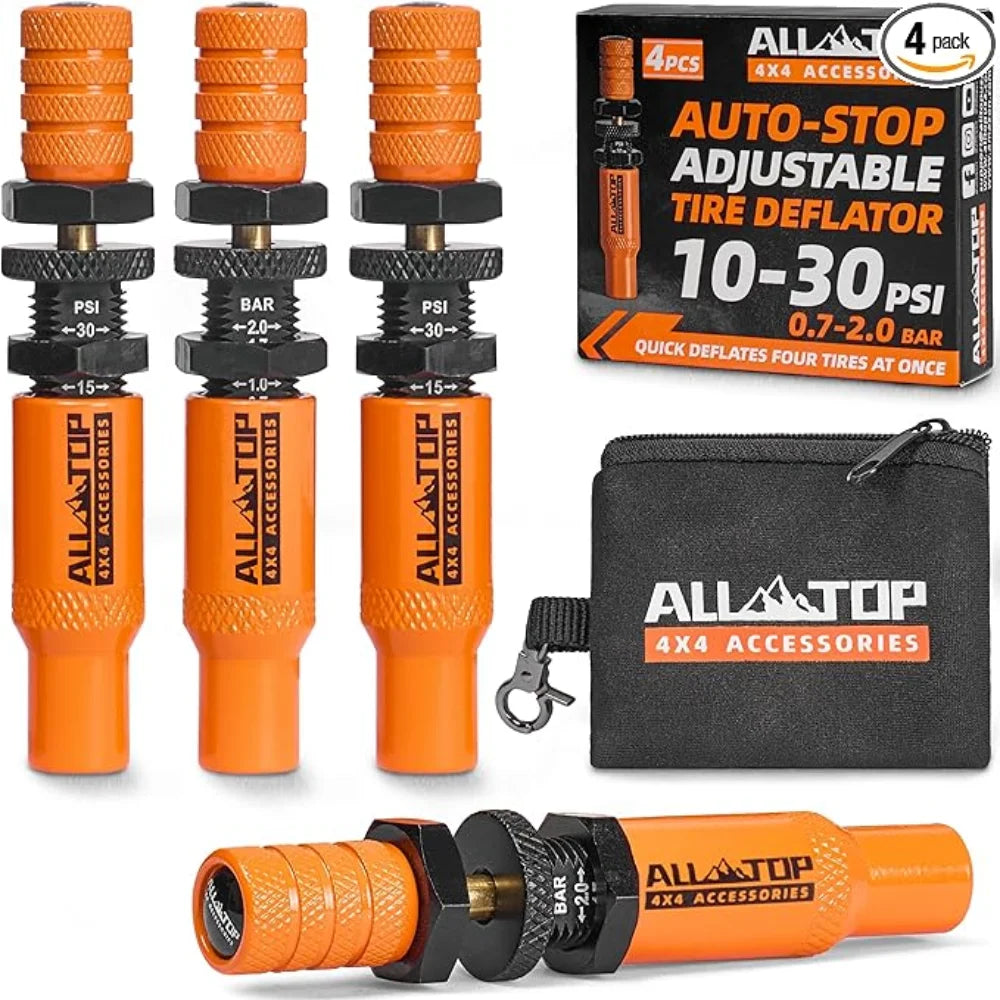 ALL-TOP 2 Gen Adjustable Auto-Stop Tire Deflator Valve Kit