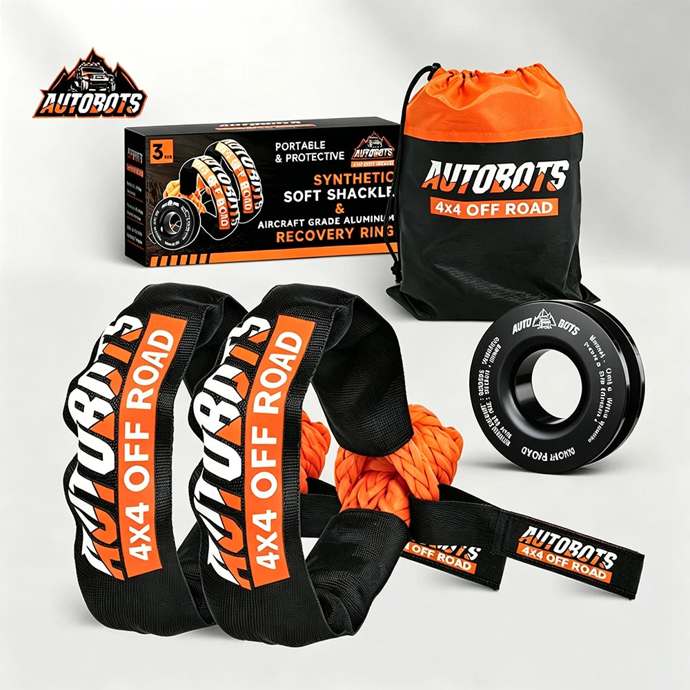 Soft Shackle Black Recovery Ring Set