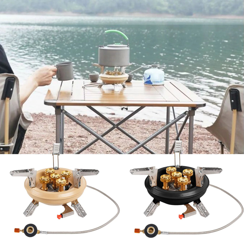 Mini Camp Stove Portable 5-Core Strong Power Gas Stoves