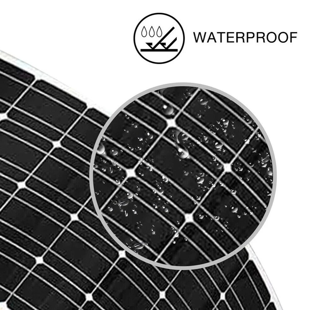 200W 18V Flexible Solar Panel Module 18V High Efficiency Battery Charger Module Waterproof Monocrystalline Boat Car RV Marine