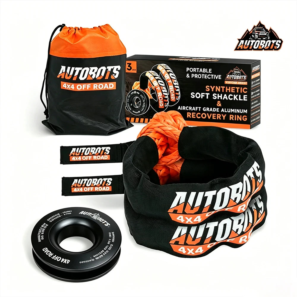 Soft Shackle Black Recovery Ring Set