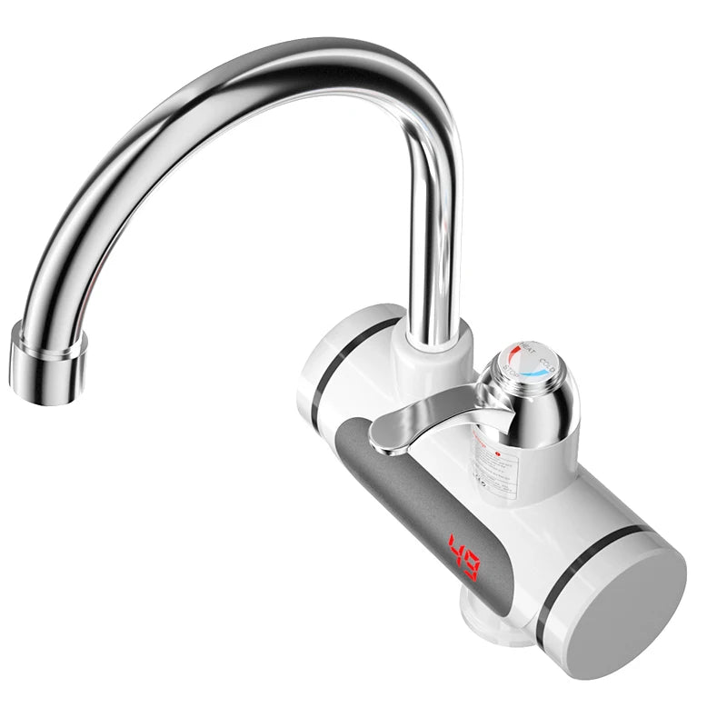 3-Second Instant Hot Water Tap Electric Heater Faucet, Cold & Hot Dual Use, Digital Temperature Display, Kitchen Bathroom Water