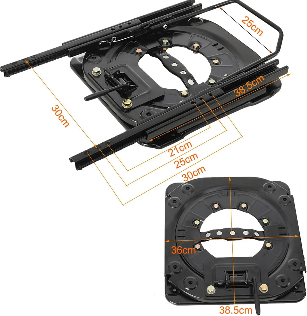 Swivel Seat Base with Sliding Rail, Universal Rotating Car Seat Sliding Rail Seat Swivel Base for Motorhome RV Campers Truck