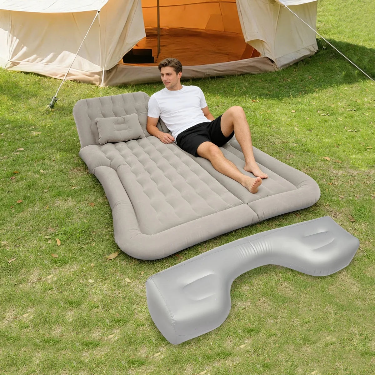 Inflatable SUV Air Mattress with 12V Electric Pump,