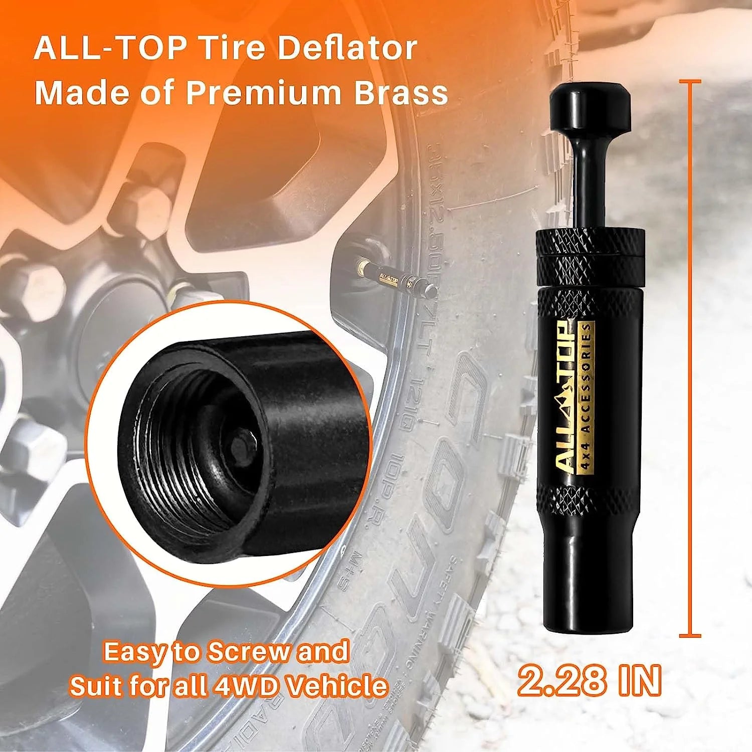 Auto-Stop Tire Deflator Valve Kit